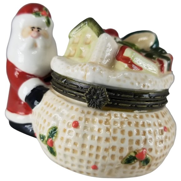 Santa's Toys Bag Miniature Collectible Christmas Trinket Box by Harry and David - Picture 2 of 8